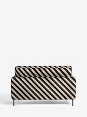 Rockett St George Studio Stripe Velvet Sand and Black The Edie 2 Seater Sofa - Image 6 of 6
