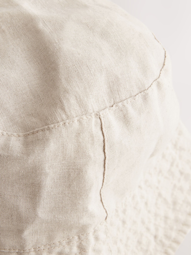 Stone Linen Blend Bucket Hat - Image 5 of 5