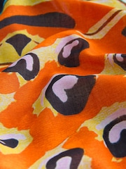 Bright Leopard Scene 100% Cotton Lightweight Scarf - Image 10 of 11