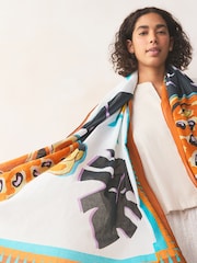 Bright Leopard Scene 100% Cotton Lightweight Scarf - Image 6 of 11