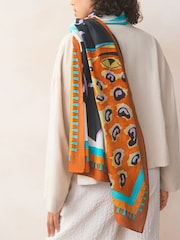 Bright Leopard Scene 100% Cotton Lightweight Scarf - Image 7 of 11