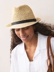Neutral Trilby Hat - Image 1 of 6