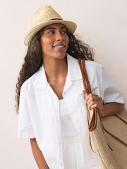 Neutral Trilby Hat - Image 2 of 6