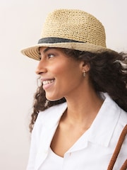 Neutral Trilby Hat - Image 3 of 6