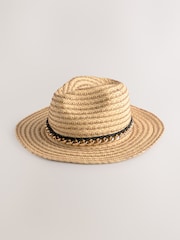Neutral Chain Trim Panama Hat - Image 2 of 4