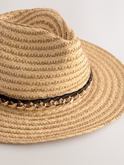 Neutral Chain Trim Panama Hat - Image 3 of 4