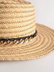 Neutral Chain Trim Panama Hat - Image 4 of 4