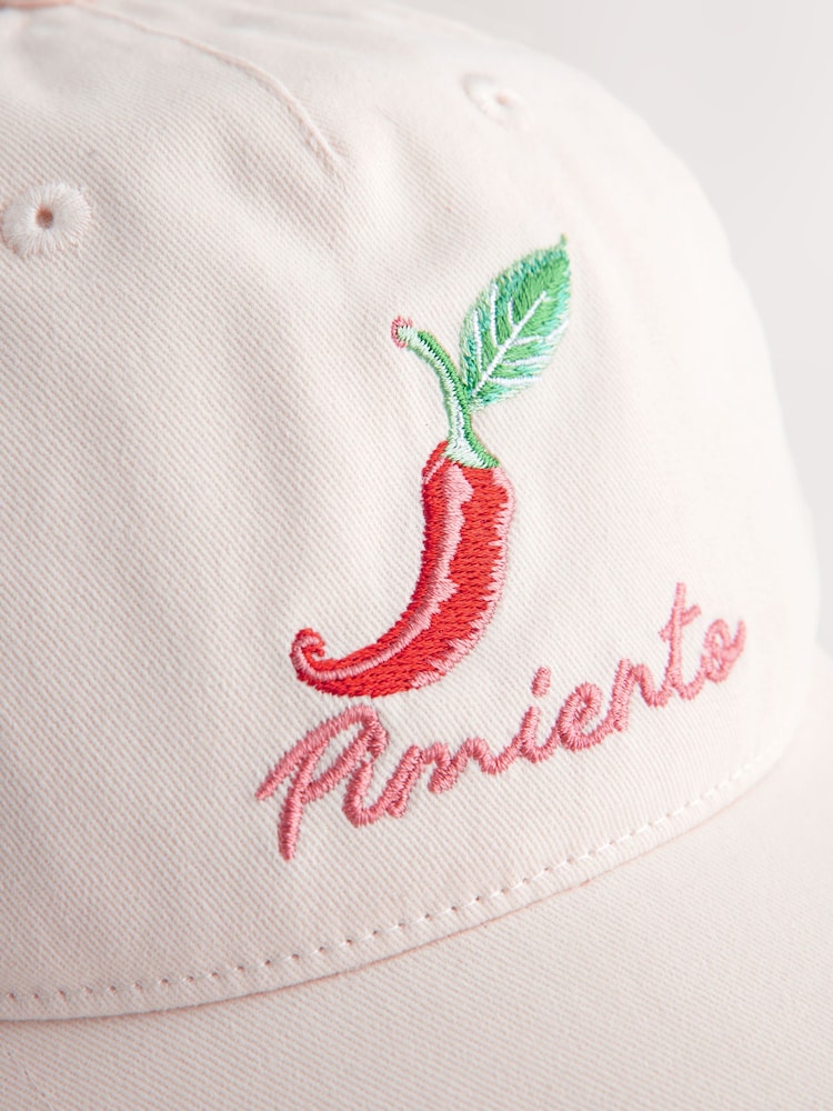 Chilli Motif 100% Cotton Cap - Image 5 of 5