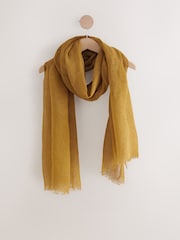 Verde oliva - Linen Scarf - Imagem 5 de 7