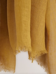 Verde oliva - Linen Scarf - Imagem 7 de 7