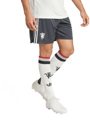 adidas Black Manchester United Third Shorts 2024-25 - Image 1 of 4