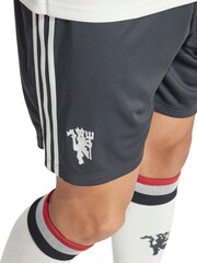 adidas Black Manchester United Third Shorts 2024-25 - Image 3 of 4