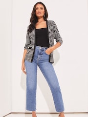 Lipsy Black/White Tipped Lightweight Carigan - Image 3 of 4