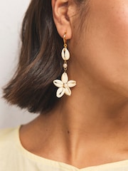 Gold Tone Shell and Starfish Earrings 3 Pack - Image 1 of 5