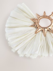 Bone Straw Look Sun Statement Earrings - Image 5 of 5