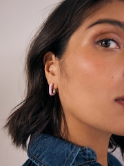 Pink Enamel Hoop Earrings Pack - Image 2 of 5