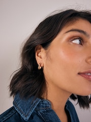 Pink Enamel Hoop Earrings Pack - Image 3 of 5