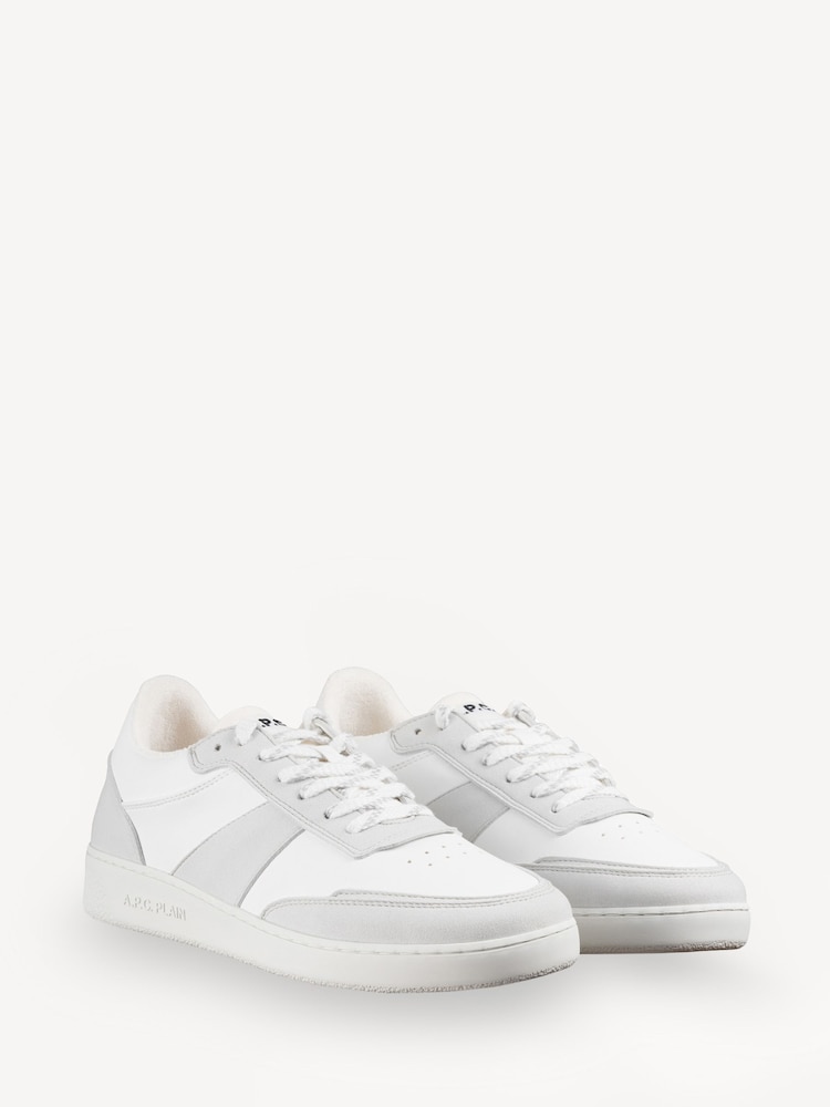 A.P.C. White Leather Essential Trainers - Image 1 of 4
