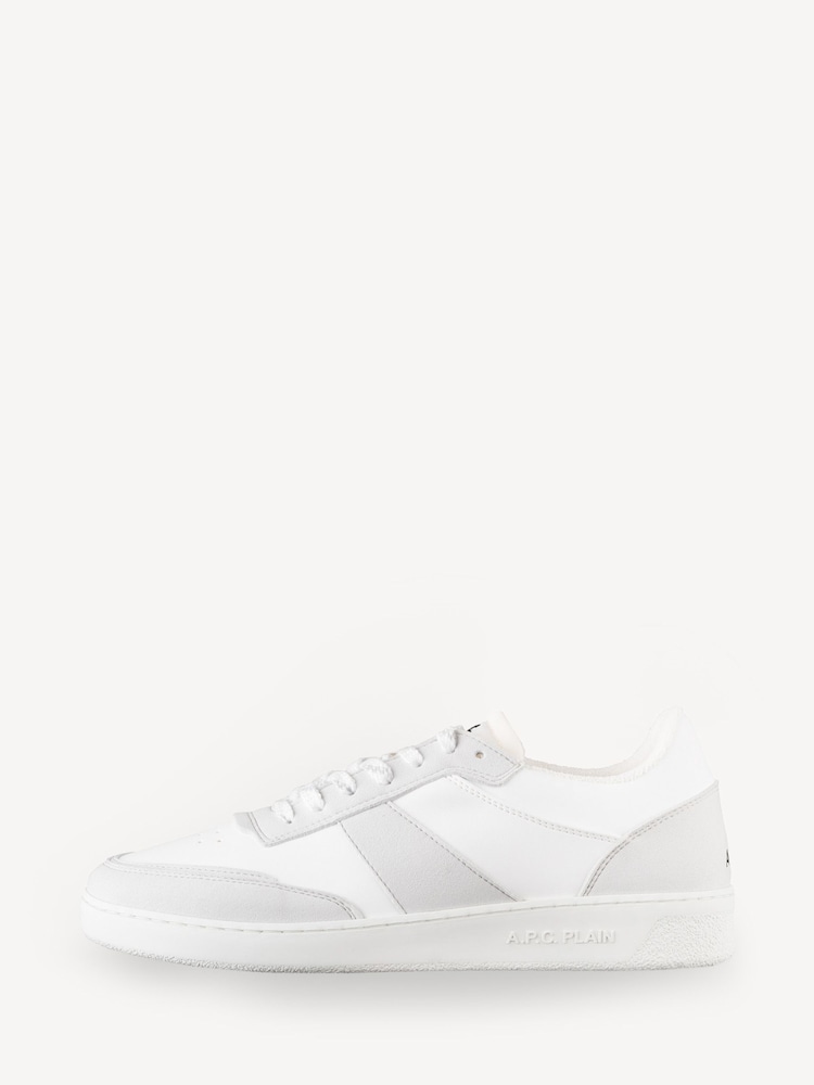 A.P.C. White Leather Essential Trainers - Image 2 of 4