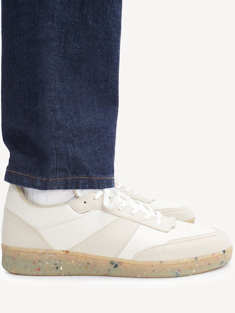 A.P.C. White Leather Essential Trainers - Image 4 of 4