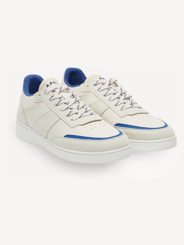 A.P.C. White & Blue Essential Trainers - Image 2 of 6 A.P.C. White & Blue Essential Trainers - Image 2 of 6