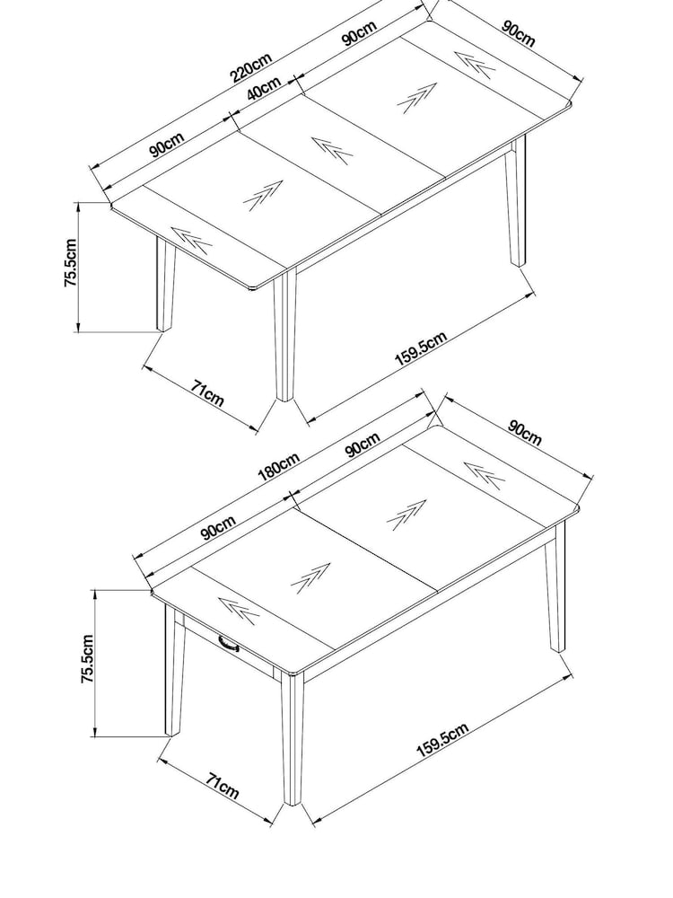 Grey Oakham Extending 6 to 8 Seater Storage Dining Table - Image 10 of 10