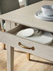 Grey Oakham Extending 6 to 8 Seater Storage Dining Table - Image 3 of 10