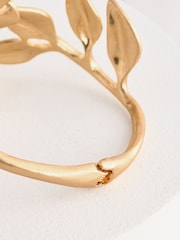 Gold Tone Flower Hinge Cuff Bracelet - Image 6 of 6