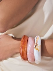 Pink Chunky Bangles 3 Pack - Image 2 of 4