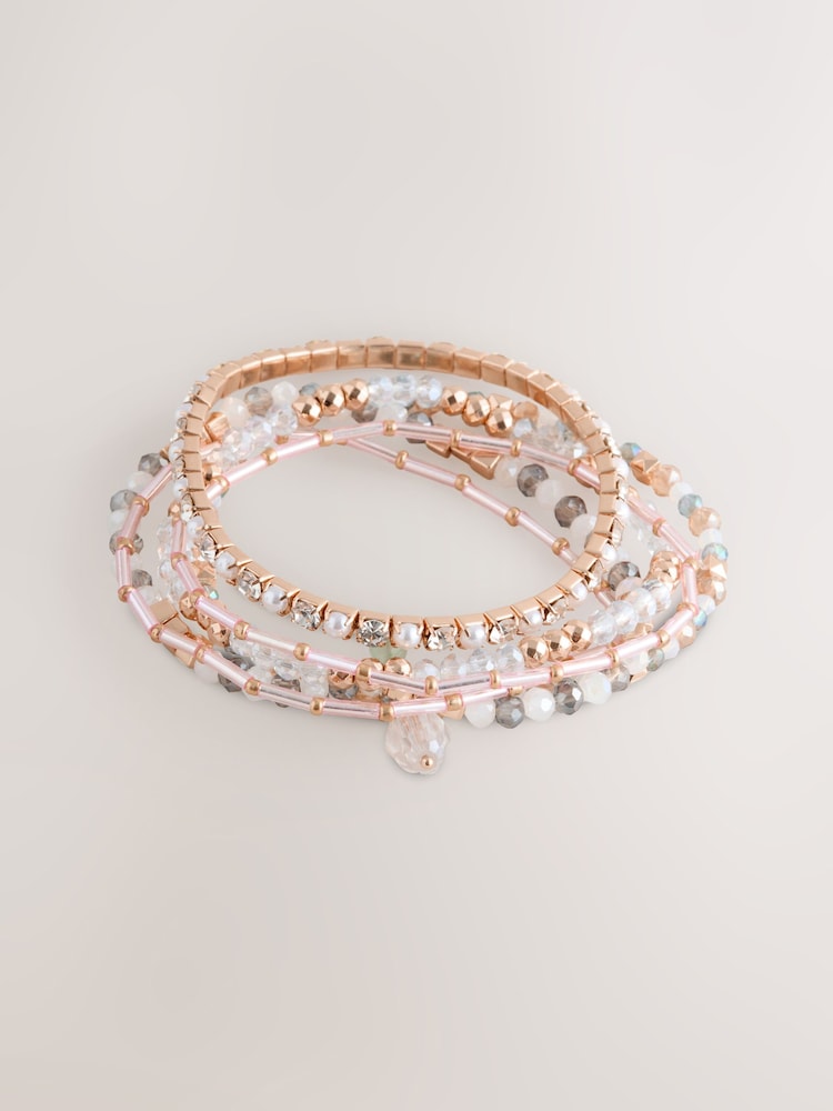 Gold Tone Sparkle Stretch Bracelet - Image 1 of 2