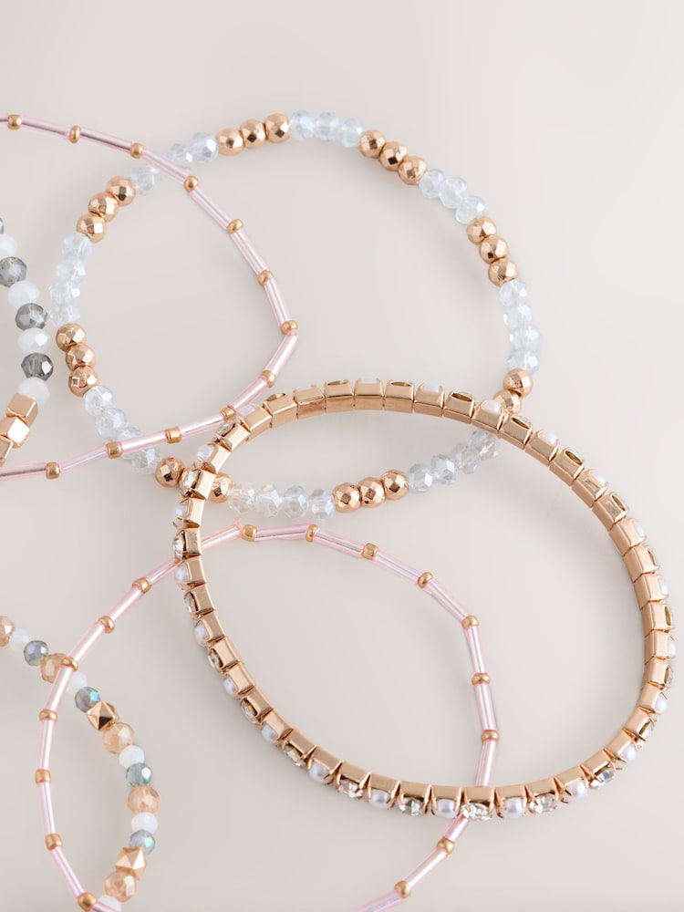 Gold Tone Sparkle Stretch Bracelet - Image 2 of 2 Gold Tone Sparkle Stretch Bracelet - Image 2 of 2