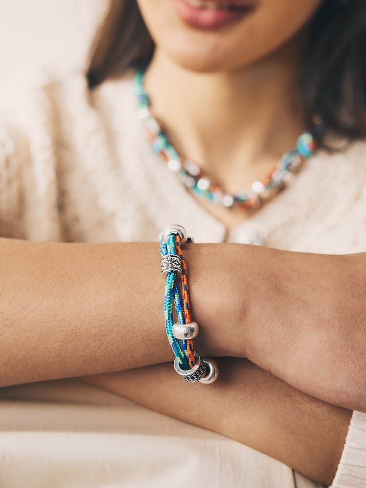 Bleu/Orange - Bracelet Bungee Velours côtelé - Image 1 of 6
