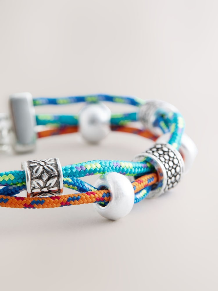 Bleu/Orange - Bracelet Bungee Velours côtelé - Image 5 of 6