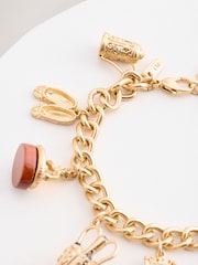 Gold Tone Vintage Charm Bracelet - Image 5 of 5