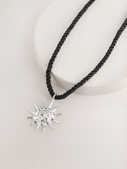 Silver Tone Sun Cord Necklace - Image 3 of 5