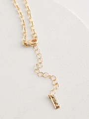 Gold Tone Long Swirl Necklace - Image 5 of 5