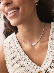 Multicolour Beaded Pearl Effect Necklace - Image 1 of 6