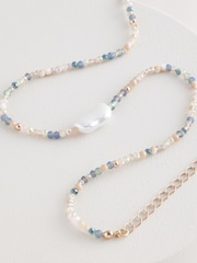 Multicolour Beaded Pearl Effect Necklace - Image 5 of 6