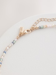Multicolour Beaded Pearl Effect Necklace - Image 6 of 6