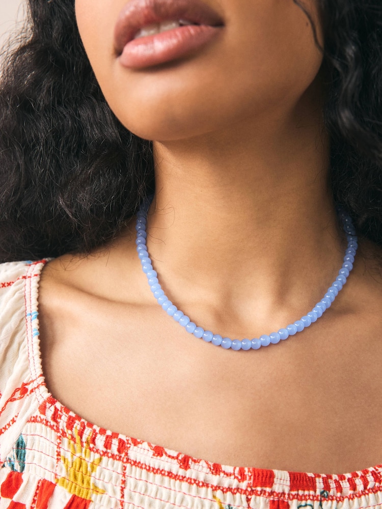 Bleu - Collier de perles - Image 1 of 5