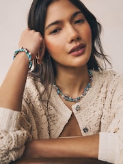Blue/Orange Bungee Cord Necklace - Image 2 of 6