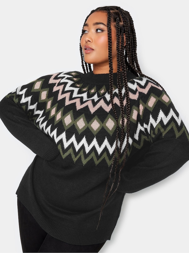 Yours Curve Natural Fairsle Pattern Jumper - Image 1 of 4