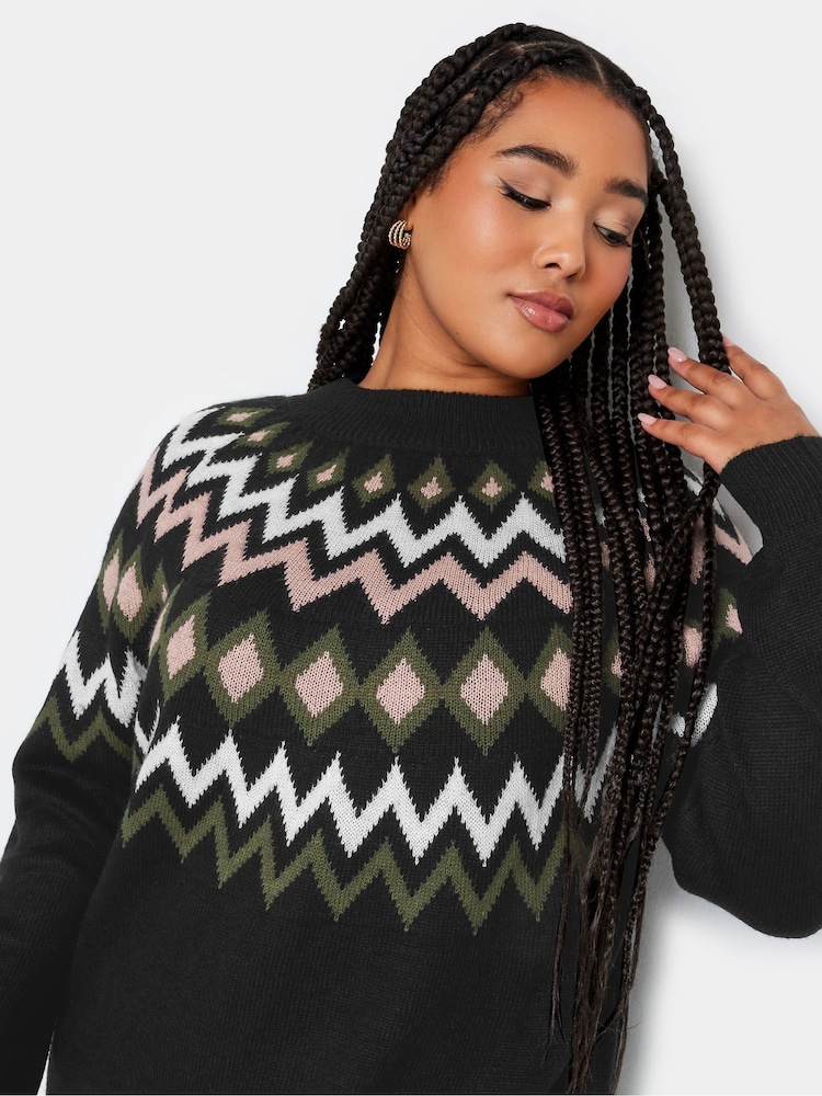 Yours Curve Fairsle Pattern Jumper - Imagen 4 de 4 Yours Curve Fairsle Pattern Jumper - Imagen 4 de 4