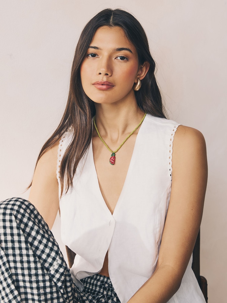 Green Watermelon Rope Necklace - Image 2 of 8