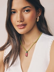Green Watermelon Rope Necklace - Image 4 of 8