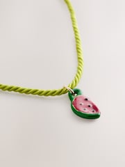 Green Watermelon Rope Necklace - Image 7 of 8