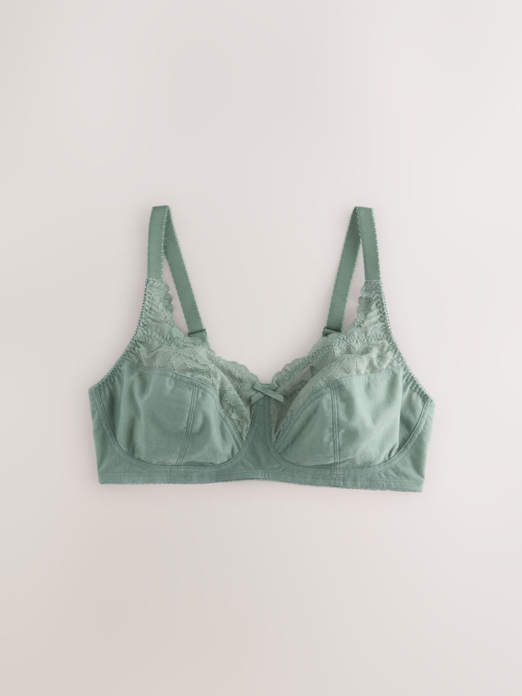 Zielony/pomarańczowy/kremowy - Total Support Full Cup Lace Ultimate Comfort Bras 3 Pack - Image 8 of 10