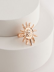 Gold Tone Sun Ring - Image 2 of 4
