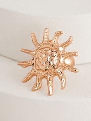 Gold Tone Sun Ring - Image 3 of 4