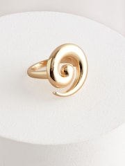 Gold Tone Swirl Ring - Image 3 of 5